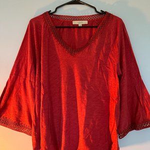 LOFT medium embroidered shirt